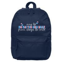 Pregnancy Loss Remembrance No Matter How Brief For Wo Mom 16 in Basic Backpack