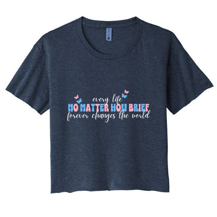 Pregnancy Loss Remembrance No Matter How Brief For Wo Mom Women's Crop Top Tee