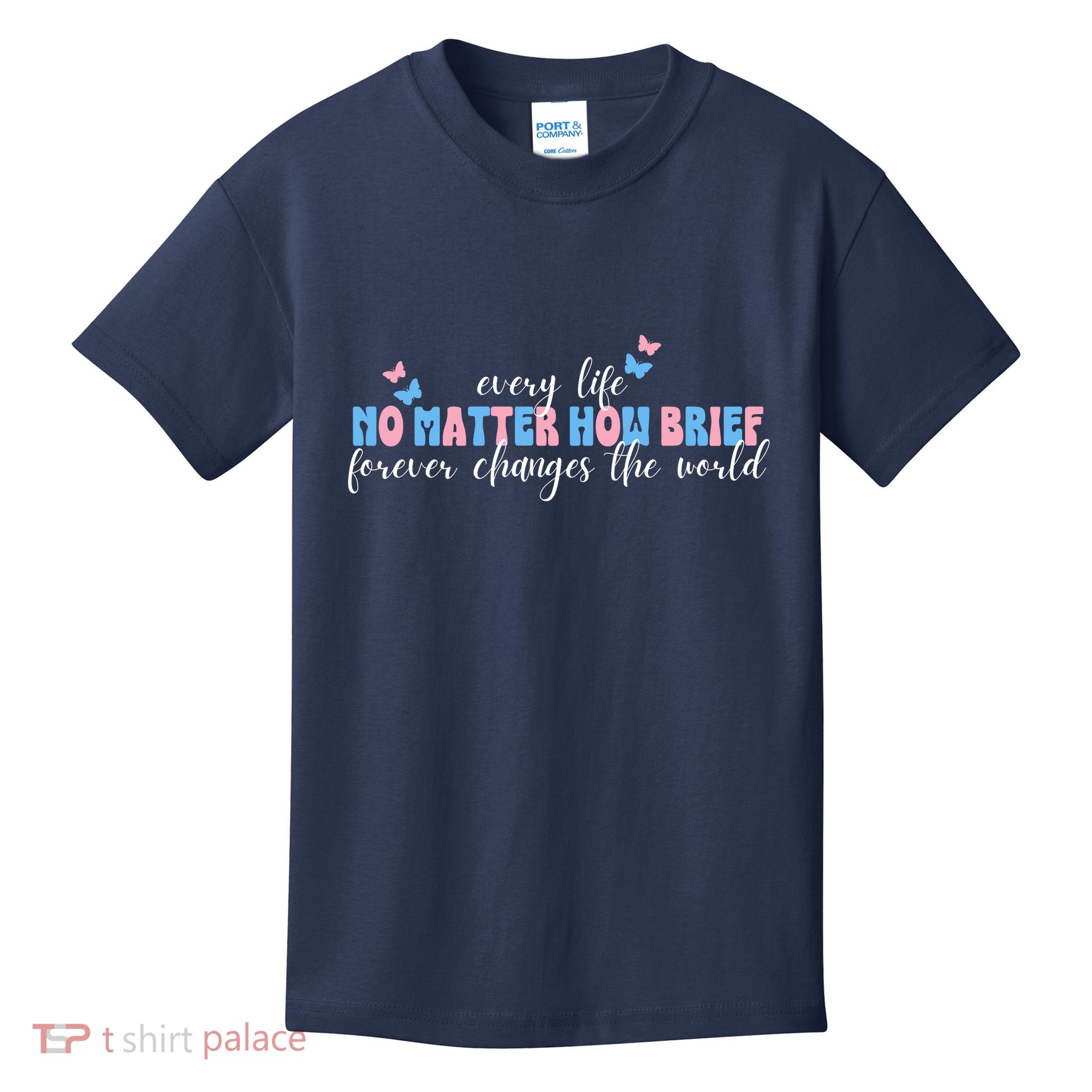 Pregnancy Loss Remembrance No Matter How Brief For Wo Mom Kids T-Shirt