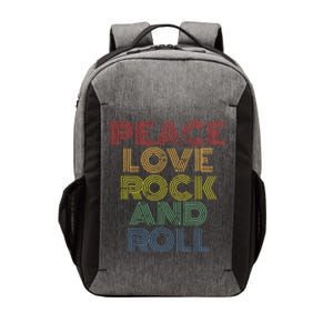 Peace Love Rock And Roll Distressed Rock Concert Vector Backpack