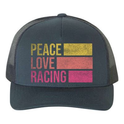 Peace Love Racing Funny Auto Racing Mechanic Ual Cute Gift Yupoong Adult 5-Panel Trucker Hat