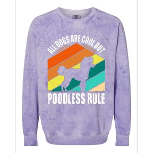 Poodle Love Retro Vibe Colorblast Crewneck Sweatshirt