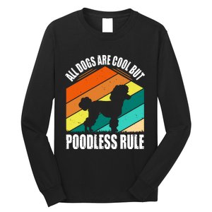 Poodle Love Retro Vibe Long Sleeve Shirt