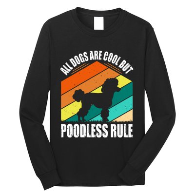 Poodle Love Retro Vibe Long Sleeve Shirt