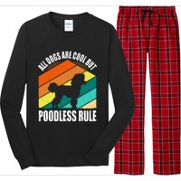 Poodle Love Retro Vibe Long Sleeve Pajama Set