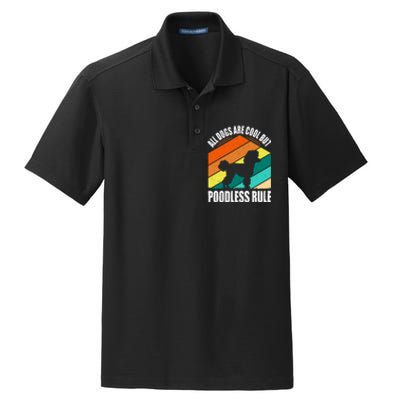 Poodle Love Retro Vibe Dry Zone Grid Polo