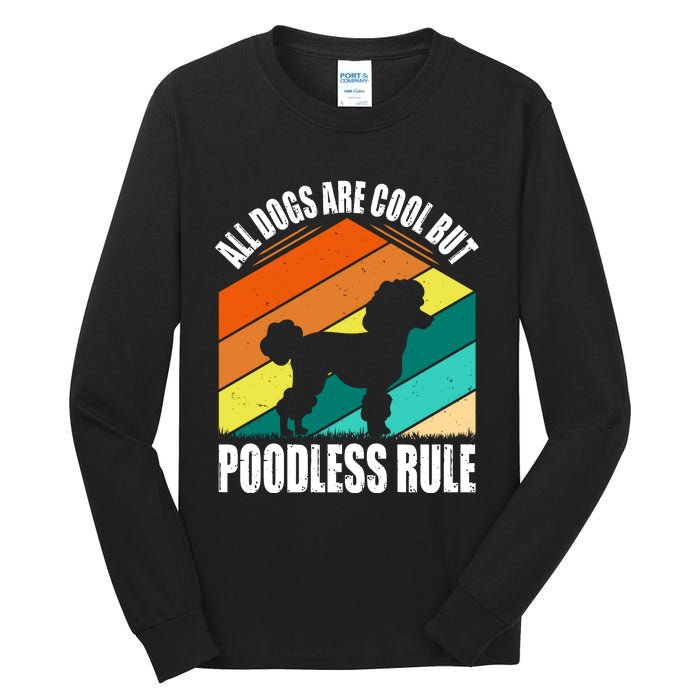 Poodle Love Retro Vibe Tall Long Sleeve T-Shirt