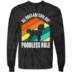 Poodle Love Retro Vibe Tie-Dye Long Sleeve Shirt