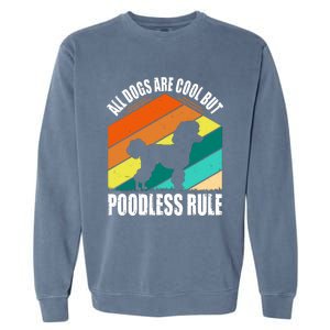 Poodle Love Retro Vibe Garment-Dyed Sweatshirt