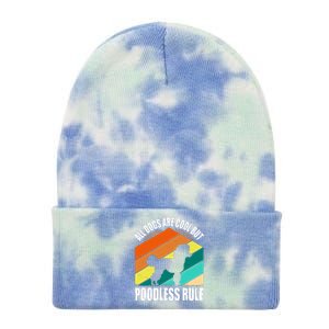 Poodle Love Retro Vibe Tie Dye 12in Knit Beanie