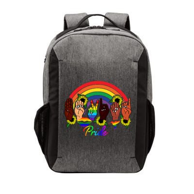 Pride Lgbt Rainbow Lips Kindness Sign Language Hand Flowers Gift Vector Backpack