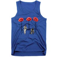 Peace Love Remember Red Poppy Flower Soldier Veteran Day Gift Tank Top