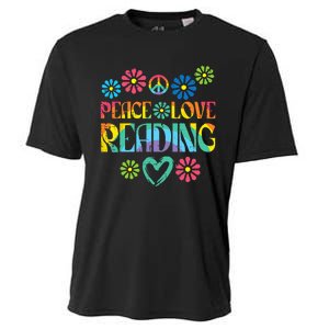 Peace Love Reading Tie Dye Book Lover Bookworm Librarian Cooling Performance Crew T-Shirt