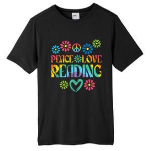 Peace Love Reading Tie Dye Book Lover Bookworm Librarian Tall Fusion ChromaSoft Performance T-Shirt