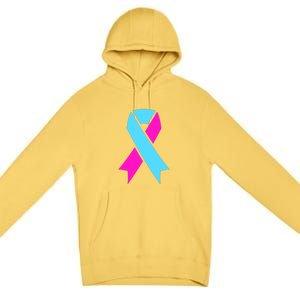 Pro Life Ribbon Pregnancy Infant Loss Awareness Stop Abortion Premium Pullover Hoodie