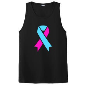 Pro Life Ribbon Pregnancy Infant Loss Awareness Stop Abortion PosiCharge Competitor Tank