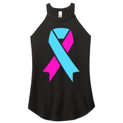 Pro Life Ribbon Pregnancy Infant Loss Awareness Stop Abortion Women's Perfect Tri Rocker Tank