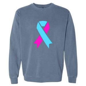 Pro Life Ribbon Pregnancy Infant Loss Awareness Stop Abortion Garment-Dyed Sweatshirt