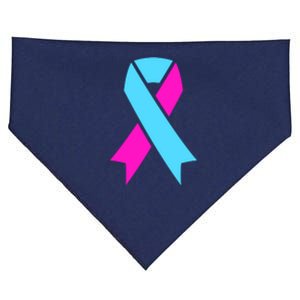 Pro Life Ribbon Pregnancy Infant Loss Awareness Stop Abortion USA-Made Doggie Bandana