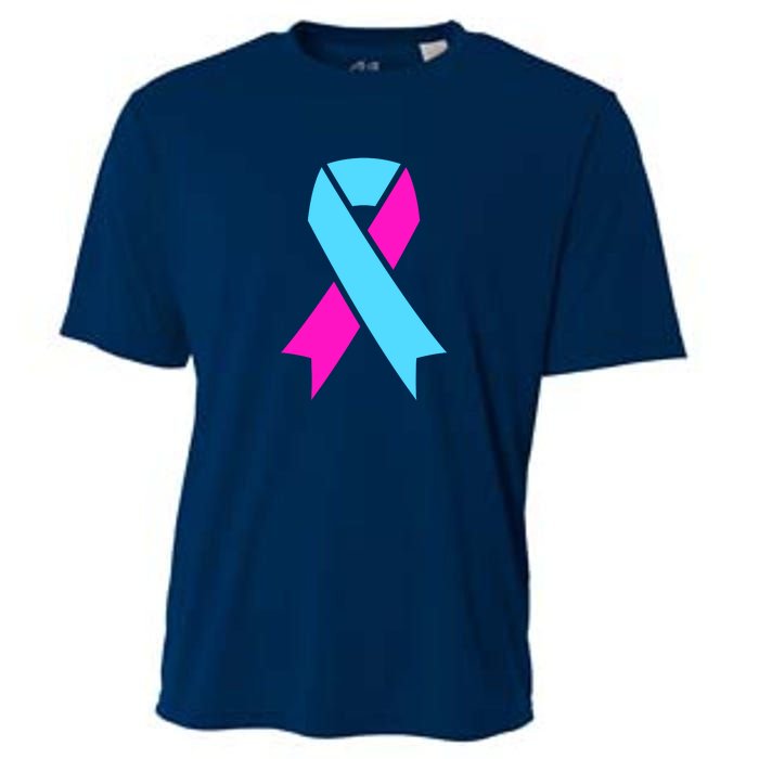 Pro Life Ribbon Pregnancy Infant Loss Awareness Stop Abortion Cooling Performance Crew T-Shirt