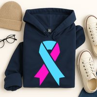 Pro Life Ribbon Pregnancy Infant Loss Awareness Stop Abortion Hoodie