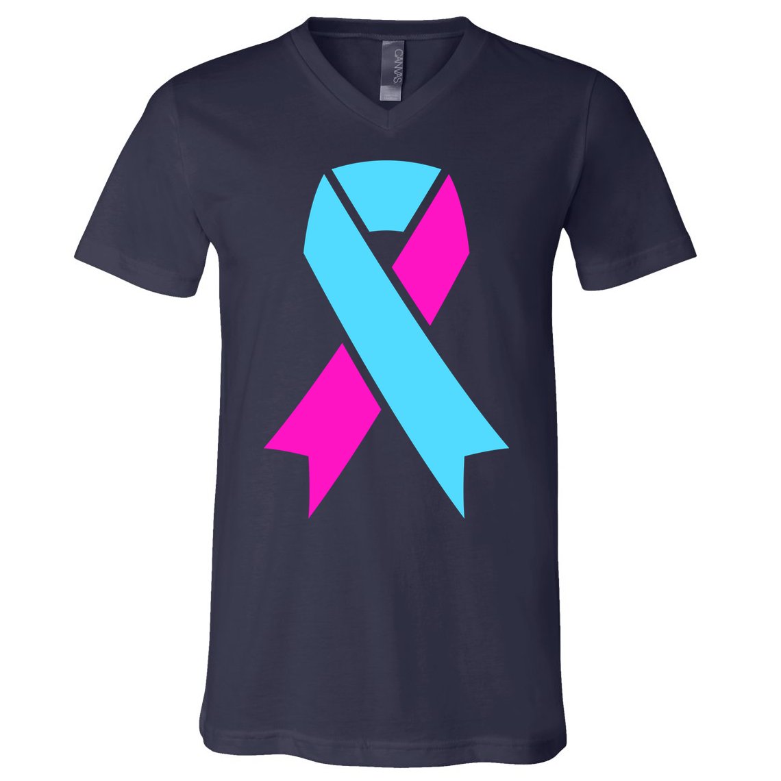 Pro Life Ribbon Pregnancy Infant Loss Awareness Stop Abortion V-Neck T-Shirt