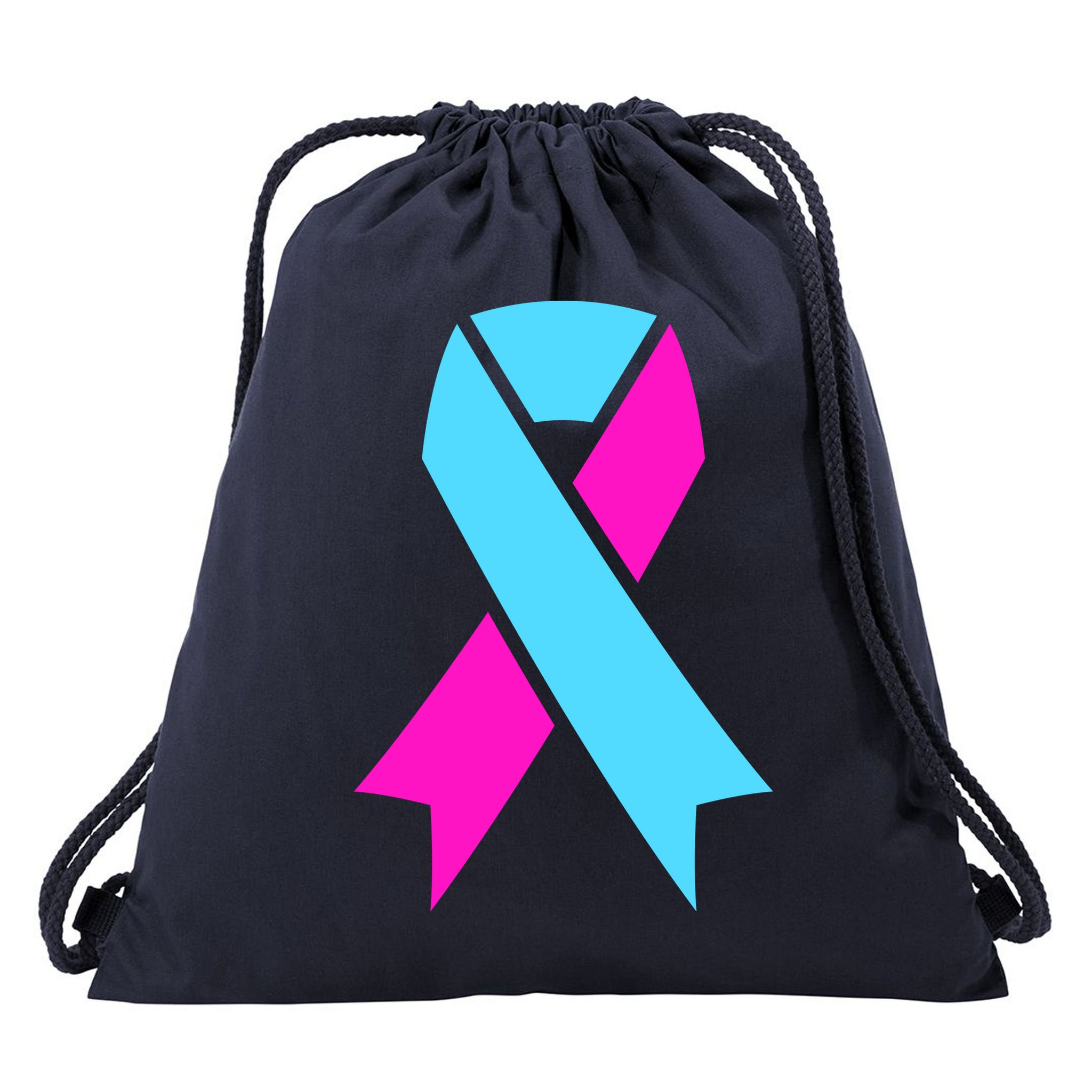 Pro Life Ribbon Pregnancy Infant Loss Awareness Stop Abortion Drawstring Bag