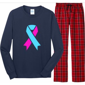 Pro Life Ribbon Pregnancy Infant Loss Awareness Stop Abortion Long Sleeve Pajama Set