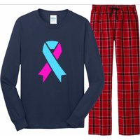 Pro Life Ribbon Pregnancy Infant Loss Awareness Stop Abortion Long Sleeve Pajama Set