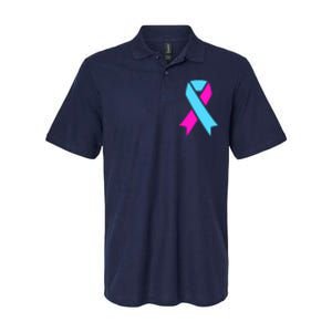 Pro Life Ribbon Pregnancy Infant Loss Awareness Stop Abortion Softstyle Adult Sport Polo