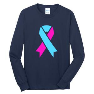 Pro Life Ribbon Pregnancy Infant Loss Awareness Stop Abortion Tall Long Sleeve T-Shirt