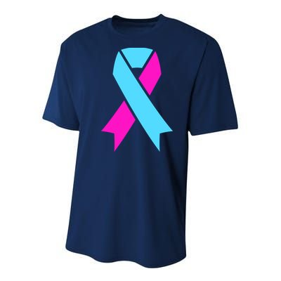 Pro Life Ribbon Pregnancy Infant Loss Awareness Stop Abortion Youth Performance Sprint T-Shirt