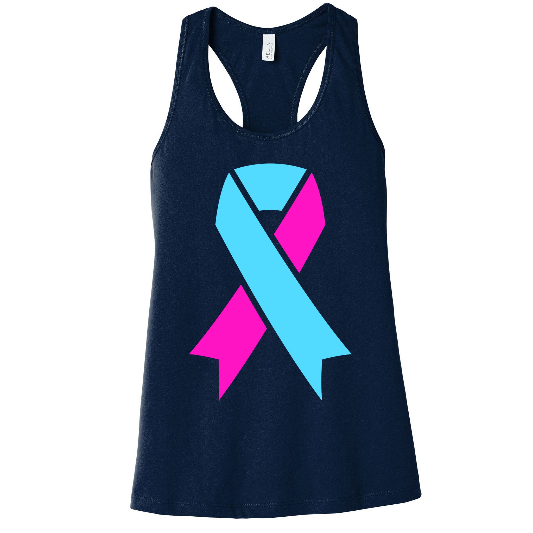 Pro Life Ribbon Pregnancy Infant Loss Awareness Stop Abortion Womens Tank Top