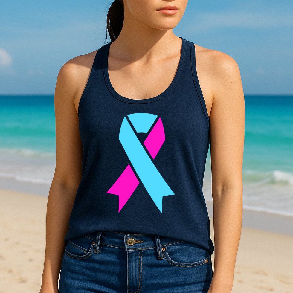 Pro Life Ribbon Pregnancy Infant Loss Awareness Stop Abortion Womens Tank Top