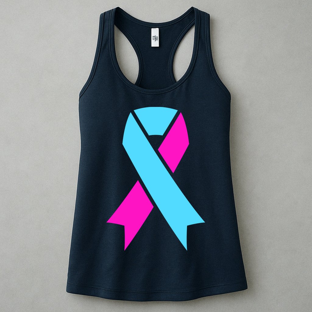 Pro Life Ribbon Pregnancy Infant Loss Awareness Stop Abortion Womens Tank Top
