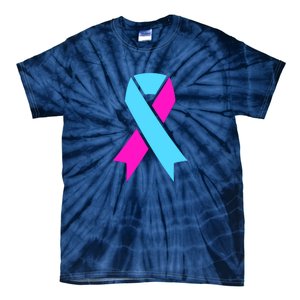 Pro Life Ribbon Pregnancy Infant Loss Awareness Stop Abortion Tie-Dye T-Shirt