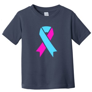 Pro Life Ribbon Pregnancy Infant Loss Awareness Stop Abortion Toddler T-Shirt