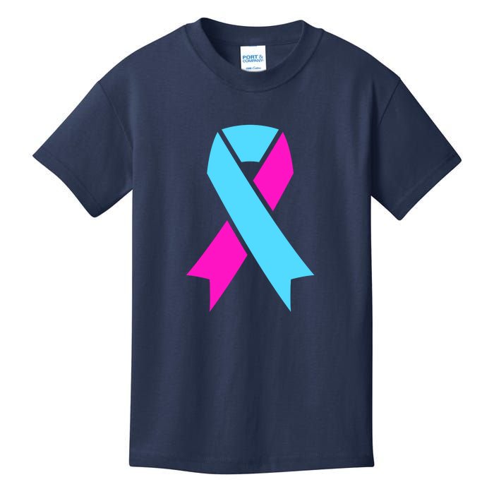 Pro Life Ribbon Pregnancy Infant Loss Awareness Stop Abortion Kids T-Shirt