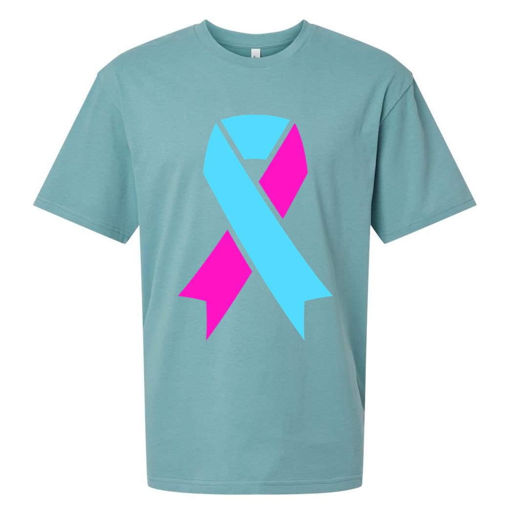 Pro Life Ribbon Pregnancy Infant Loss Awareness Stop Abortion Sueded Cloud Jersey T-Shirt