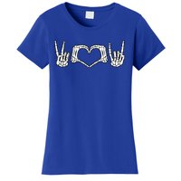 Peace Love Rock And Roll Skeleton Hand Pastel Goth Gift Women's T-Shirt