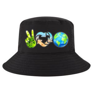 Peace Love Recycle Earth Celebrate Earth Day Everyday Cool Comfort Performance Bucket Hat