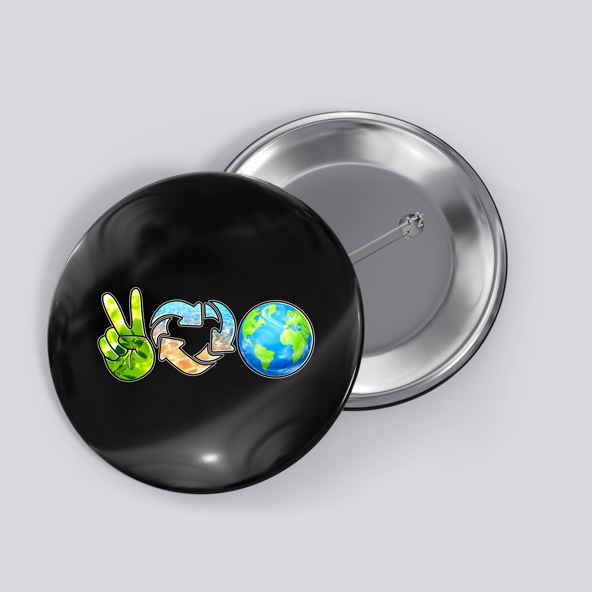 Peace Love Recycle Earth Celebrate Earth Day Everyday Button