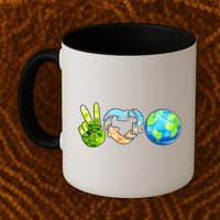 Peace Love Recycle Earth Celebrate Earth Day Everyday Mug