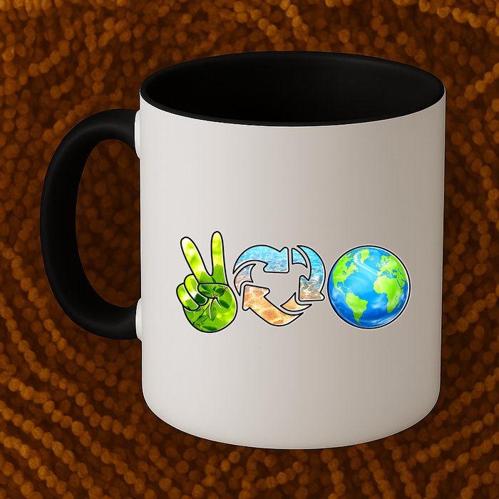 Peace Love Recycle Earth Celebrate Earth Day Everyday Mug