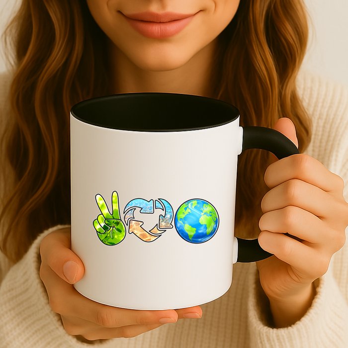 Peace Love Recycle Earth Celebrate Earth Day Everyday Mug