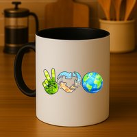 Peace Love Recycle Earth Celebrate Earth Day Everyday Mug