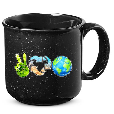 Peace Love Recycle Earth Celebrate Earth Day Everyday 15oz Campfire Ceramic Mug