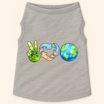 Peace Love Recycle Earth Celebrate Earth Day Everyday Doggie Tank