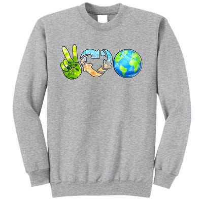 Peace Love Recycle Earth Celebrate Earth Day Everyday Sweatshirt