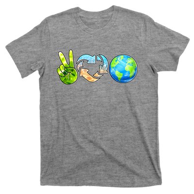 Peace Love Recycle Earth Celebrate Earth Day Everyday T-Shirt